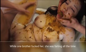 Japanese teen forced to eat poop while getting fucked