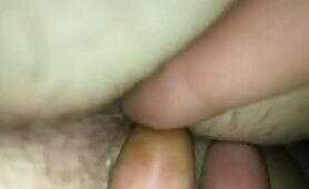 Fingering beautiful poop covered asshole 