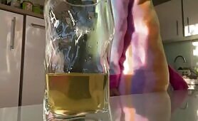 Pee and poop show in the kitchen