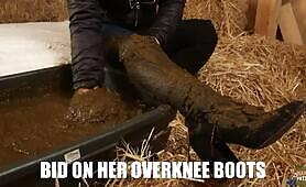 Worn clothes covered in cowshit