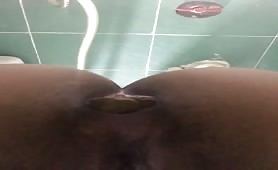 Huge turd from her tight Indian ass