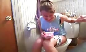 Sweet girl trying to poop