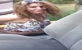 latina girlfriend shitting on the soad of the road