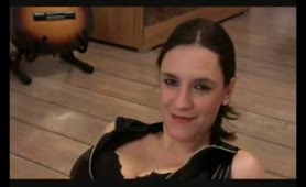 Dark haired babe gets face fucked