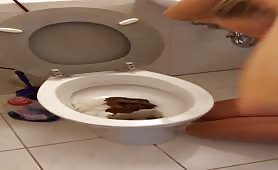 Forced to eat poop from a dirty toilet