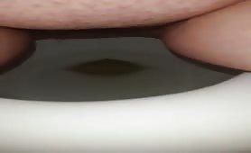 Sexy babe can shit in toilet