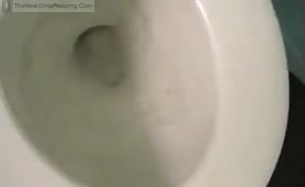 Shitting over toilet