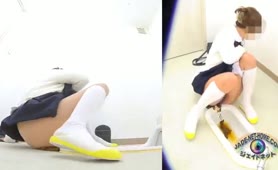 Mix of girls pooping in public bathrooms