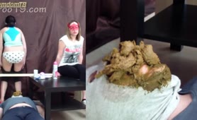Morning poop from two girls