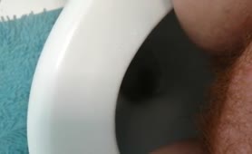Sweet babe shits in toilet
