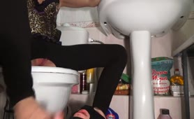 Forced slave to eat poop