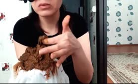 She eats her own shit