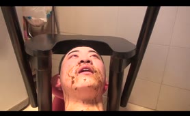 Chinese girl feeds boyfriend with poop