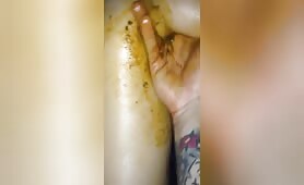 Sweet pooping asshole getting fingered 