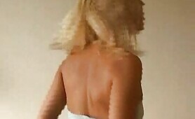 Brown spot on her brand new panties