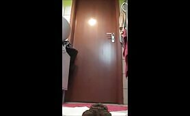 Brunette in high heels non stop shitting