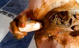 Dirty play with pantyhose and ass