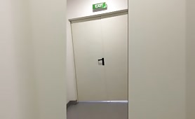 Woman Shits in Public Toilet