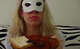 Blonde Lady Eats Shit and Squirts in Bedroom