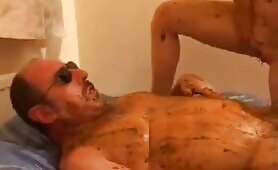 Three Blondes Smear Shit on Each Other in Bedroom