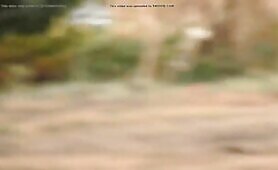 Desi Woman Squats and Shits in a Field with a White Plastic Bag